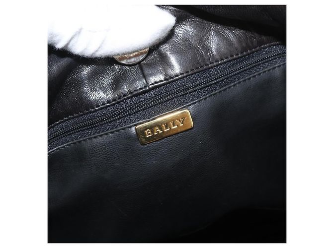 Borsa Tote con Catena BALLY in Pelle Marrone Oro Auth 180178 D'oro - vista 16