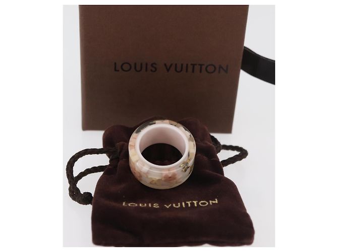 Anello Berg Farandole LOUIS VUITTON in plastica M Rosa M65816 LV Auth hk3763A - vista 10