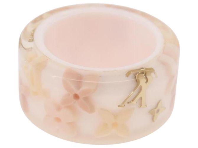 Anello Berg Farandole LOUIS VUITTON in plastica M Rosa M65816 LV Auth hk3763A - vista 4