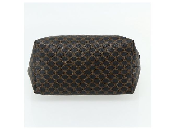 Céline Borsa CELINE Macadam Canvas PVC Pelle Nera Oro Auth mr2503A Nero D'oro - vista 9