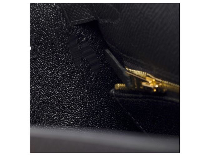 Hermès HERMES Kelly 25 Tasche aus schwarzem Leder - 103510 - Ansicht 8