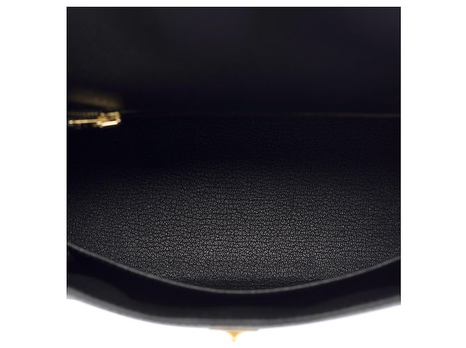 Hermès HERMES Kelly 25 Tasche aus schwarzem Leder - 103510 - Ansicht 9