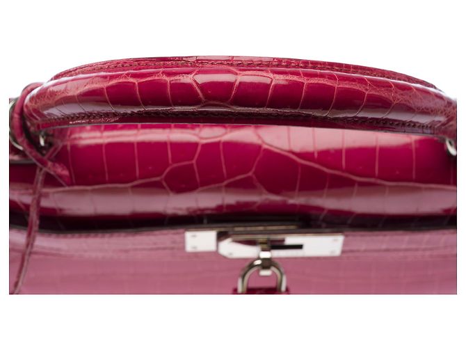 Hermès Borsa HERMES Kelly 28 in Pelle Esotica Rosa - 103511 - vista 10