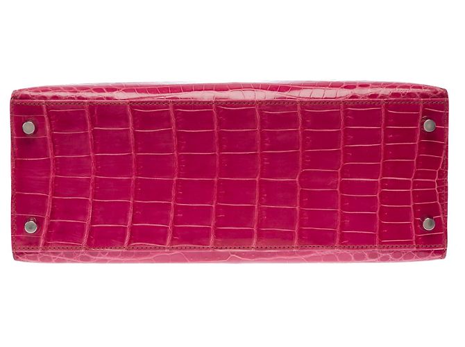 Hermès Borsa HERMES Kelly 28 in Pelle Esotica Rosa - 103511 - vista 11