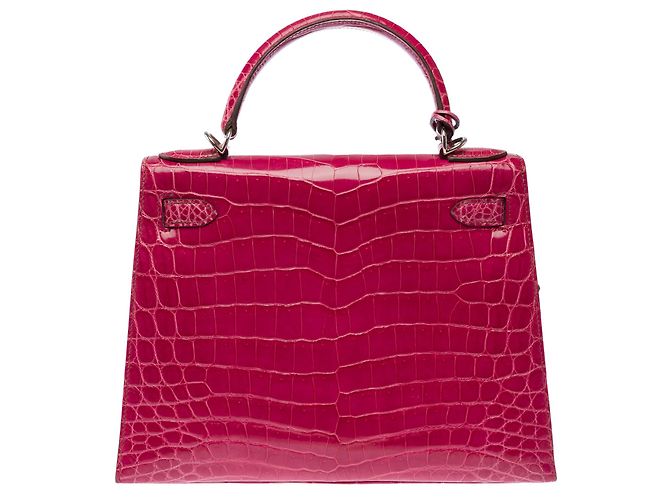 Hermès Borsa HERMES Kelly 28 in Pelle Esotica Rosa - 103511 - vista 4