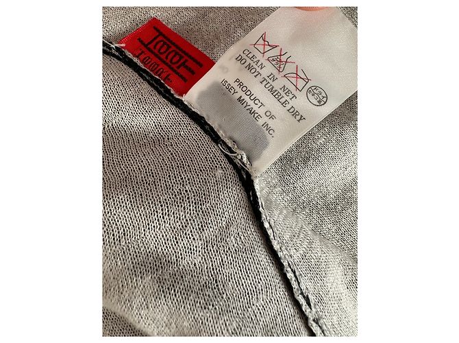Vintage Issey Miyake Woll-Wickel-Top Schwarz Creme M - Ansicht 6