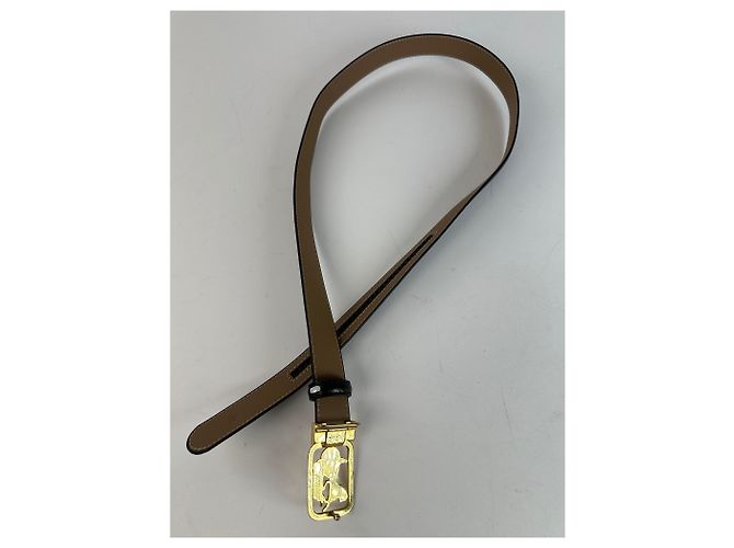 Céline Vintage Celine Ledergürtel Schwarz 107.5 cm - Ansicht 4