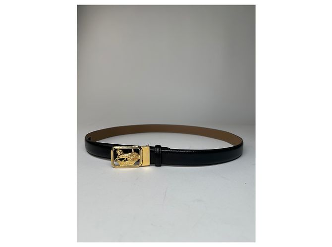 Céline Vintage Celine Ledergürtel Schwarz 107.5 cm - Ansicht 5