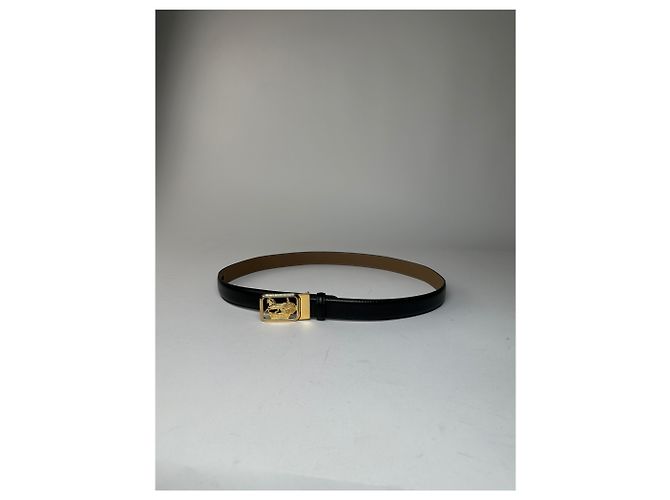 Céline Vintage Celine Ledergürtel Schwarz 107.5 cm - Ansicht 9