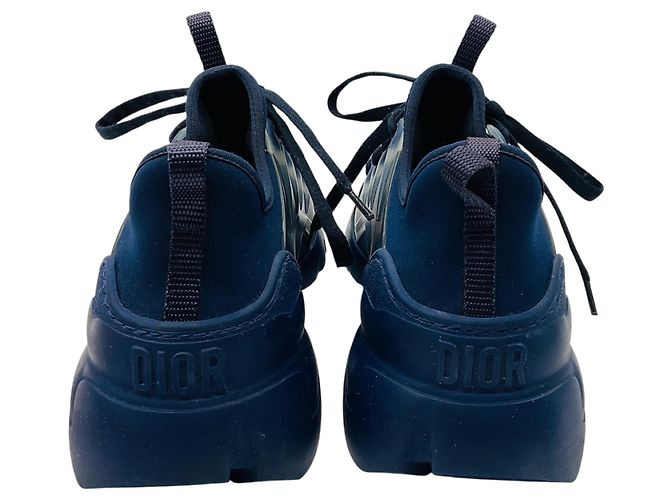 Sneakers Christian Dior in neoprene blu indaco e gros D-Connect - vista 5