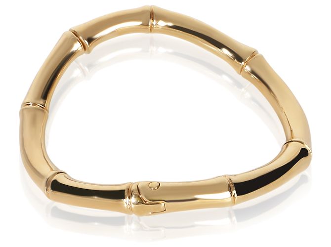 Collana choker Gucci Large Bamboo placcata in oro - vista 2