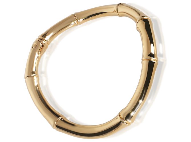 Collana choker Gucci Large Bamboo placcata in oro - vista 3