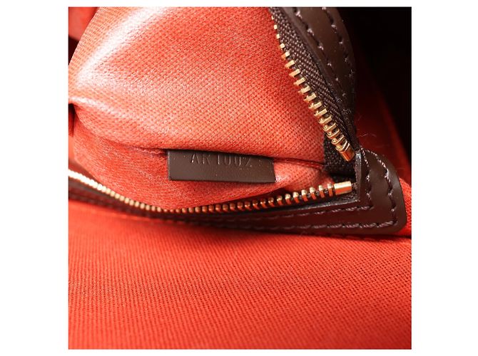 Borsa Louis Vuitton Greenwich GM Damier Ebene N41155 Rosso - vista 12