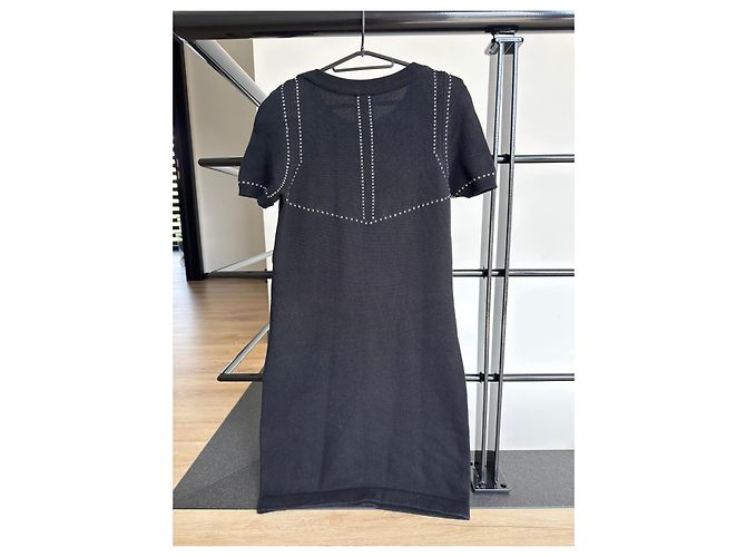 Chanel schwarzes Kaschmir-Kleid Kollektion 09A - Ansicht 2