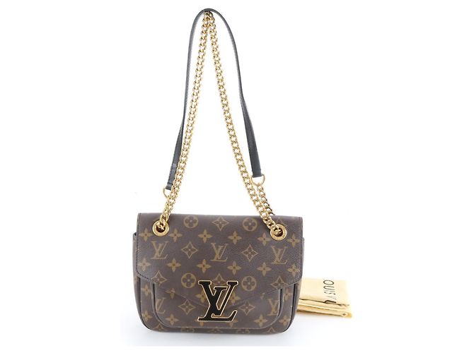 Borsa a Spalla Louis Vuitton Monogram Passy M45592 Marrone Monogramma - vista 2