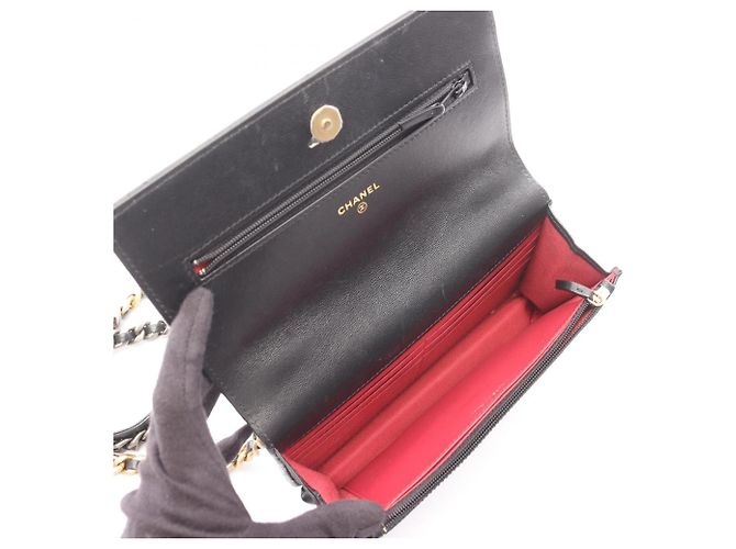 Borsa a tracolla Chanel 19 Dixneuf in pelle di agnello Nero - vista 3