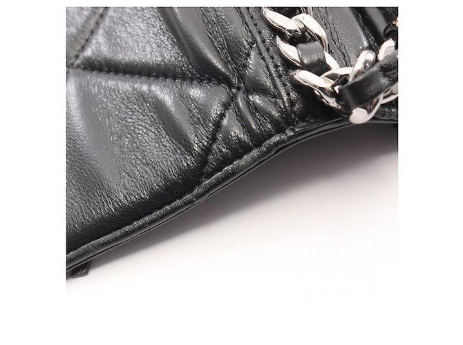 Borsa a tracolla Chanel 19 Dixneuf in pelle di agnello Nero - vista 8