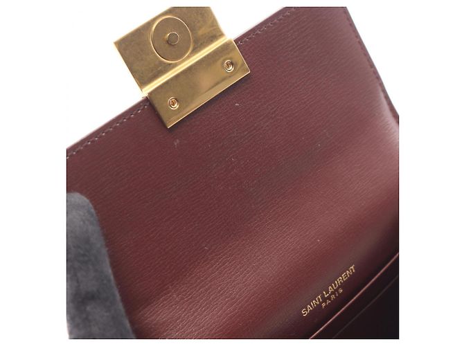 Yves Saint Laurent Bordeaux Leather Card Case - view 5