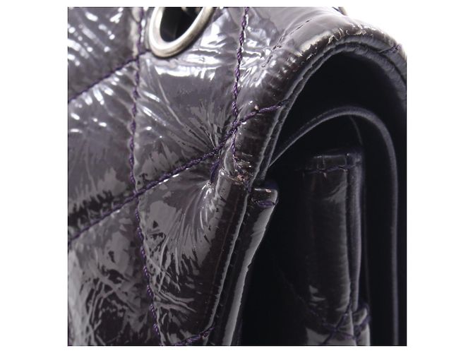 Borsa a Spalla Chanel 2.55 Matelassé Maxi Double Flap Porpora - vista 14