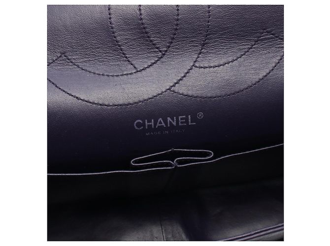 Borsa a Spalla Chanel 2.55 Matelassé Maxi Double Flap Porpora - vista 4