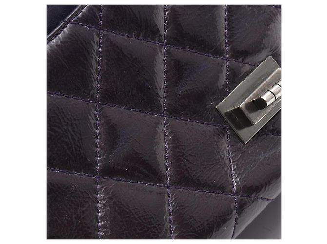 Borsa a Spalla Chanel 2.55 Matelassé Maxi Double Flap Porpora - vista 7