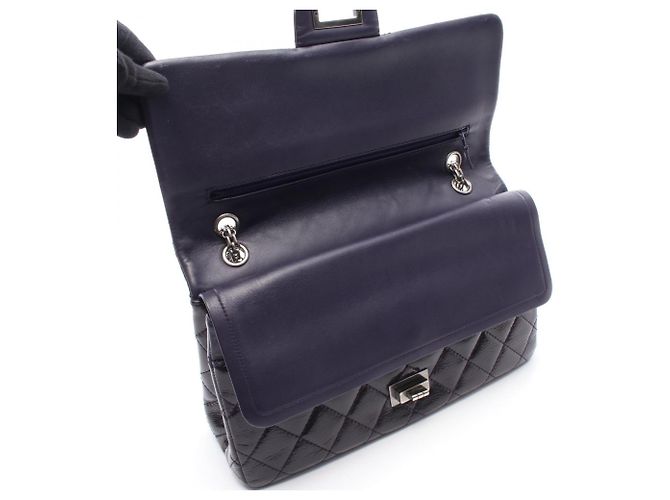 Borsa a Spalla Chanel 2.55 Matelassé Maxi Double Flap Porpora - vista 8