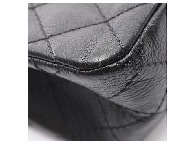 Borsa a tracolla Chanel 2.55 Matelassé Mademoiselle Chain Double Flap Nero - vista 9