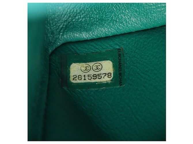 Borsa a tracolla Chanel 2.55 in pelle di vitello verde - vista 5