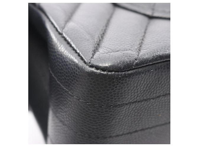 Borsa a tracolla Chanel V-stitch Chevron Double Flap Nero - vista 11
