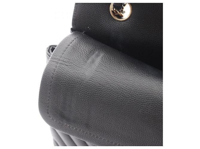Borsa a tracolla Chanel V-stitch Chevron Double Flap Nero - vista 9