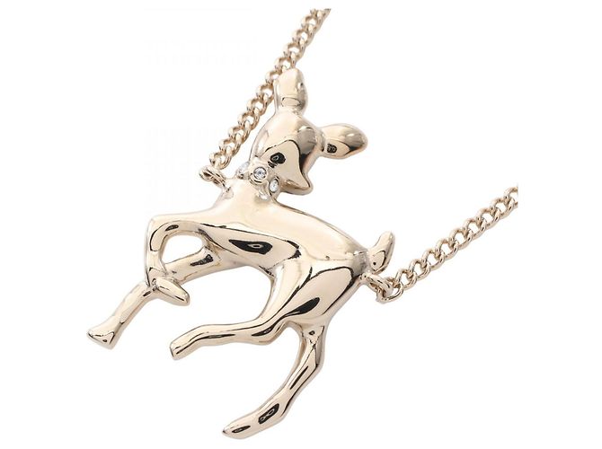Collana Chanel Year Gift 2025 Coco Mark Bambi Bianco D'oro Verde - vista 2