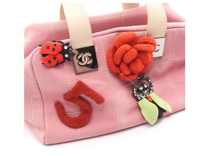 Borsa Chanel Chocolate Bar No. 5 Camellia Rosa Crudo - vista 14