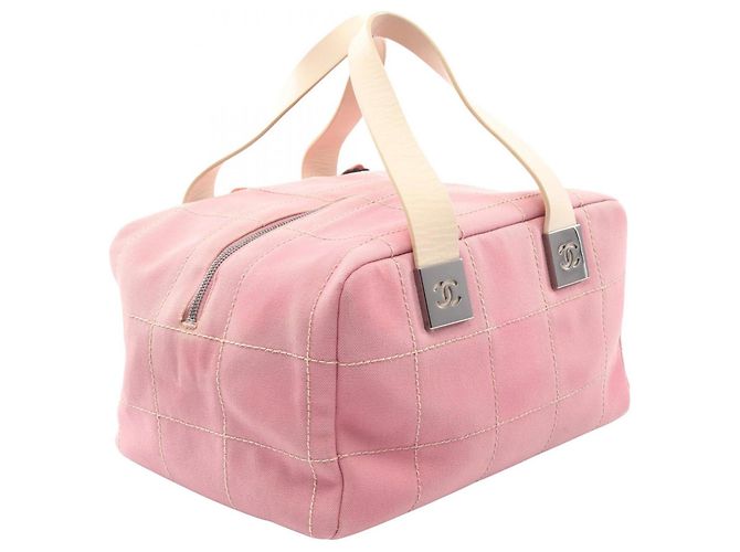Borsa Chanel Chocolate Bar No. 5 Camellia Rosa Crudo - vista 2