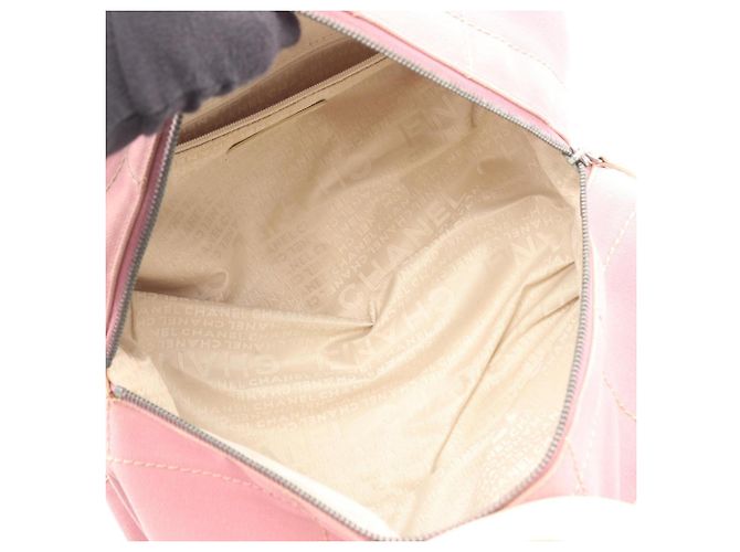 Borsa Chanel Chocolate Bar No. 5 Camellia Rosa Crudo - vista 3