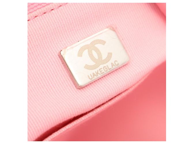 Borsa Tote Large Chanel Deauville Rosa Blu - vista 5