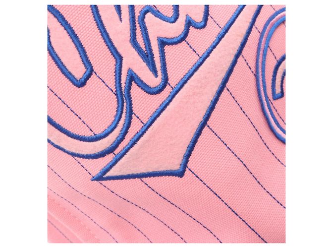 Borsa Tote Large Chanel Deauville Rosa Blu - vista 9
