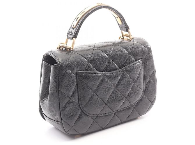Bolsa Chanel Matelassé Small Flap Top Handle 2-Way Preto - vista 2
