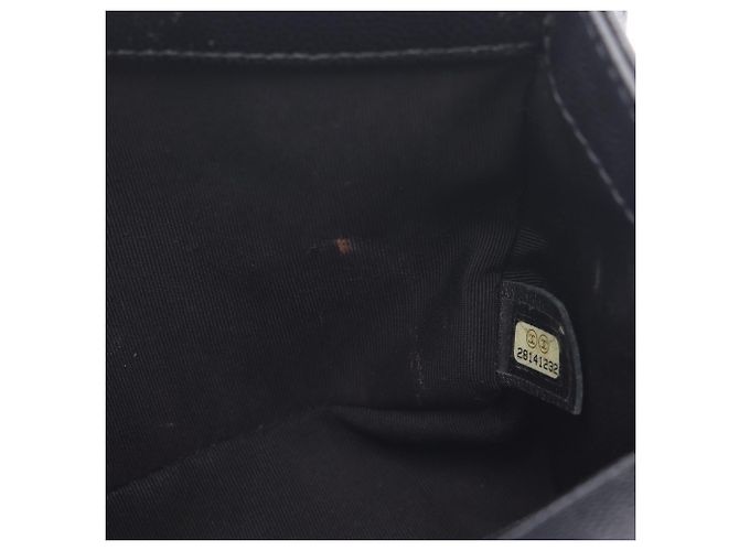 Borsa a tracolla Boy di Chanel in pelle di vitello martellata nera Nero - vista 6