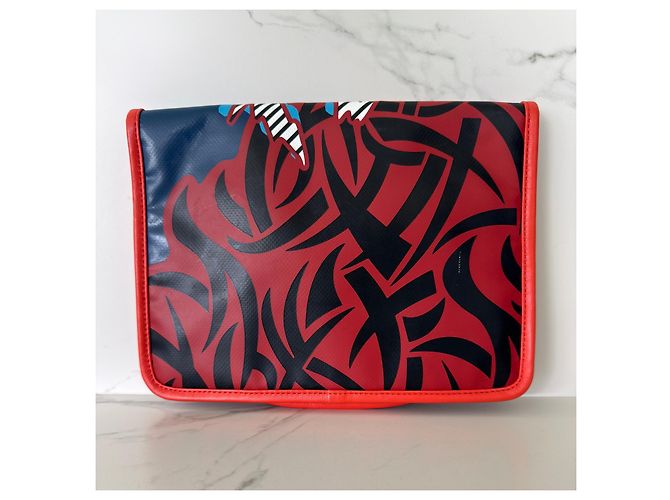Marc by Marc Jacobs Pochette con Patta Multicolore Nero Bianco Rosso Blu Verde - vista 2