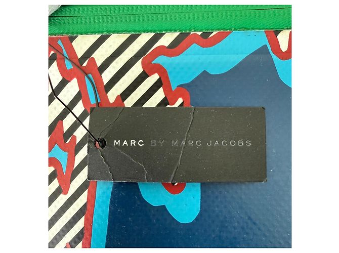Marc by Marc Jacobs Pochette con Patta Multicolore Nero Bianco Rosso Blu Verde - vista 9