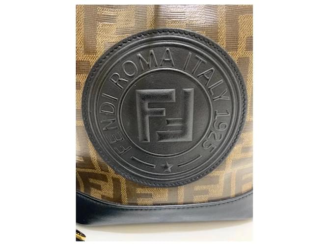 Fendi Mon Tresor Borsa a Secchiello Monogramma FF Marrone Nero - vista 2