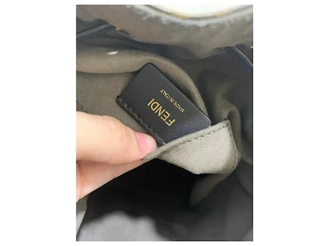 Fendi Mon Tresor Borsa a Secchiello Monogramma FF Marrone Nero - vista 3