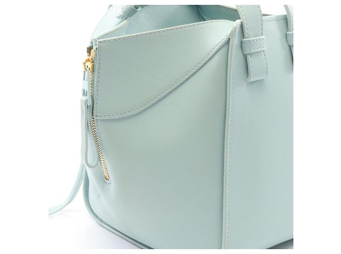 Loewe Hammock Bag - Gebrauchte Lederhandtasche Blau - Ansicht 11