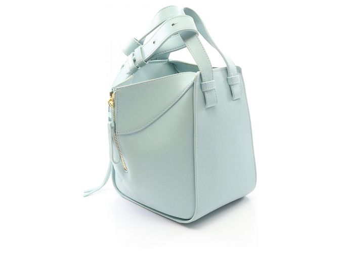 Loewe Hammock Bag - Gebrauchte Lederhandtasche Blau - Ansicht 2