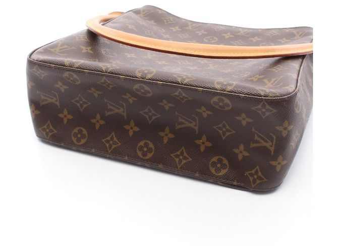 Borsa a Spalla Louis Vuitton Monogram Looping GM Marrone - vista 10