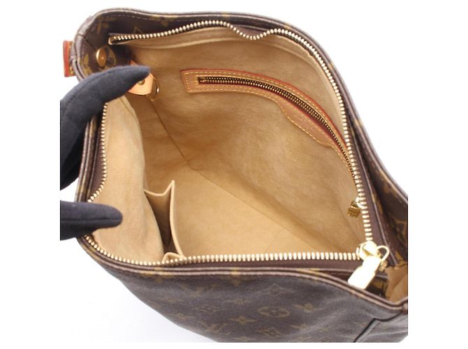 Borsa a Spalla Louis Vuitton Looping GM Marrone - vista 3