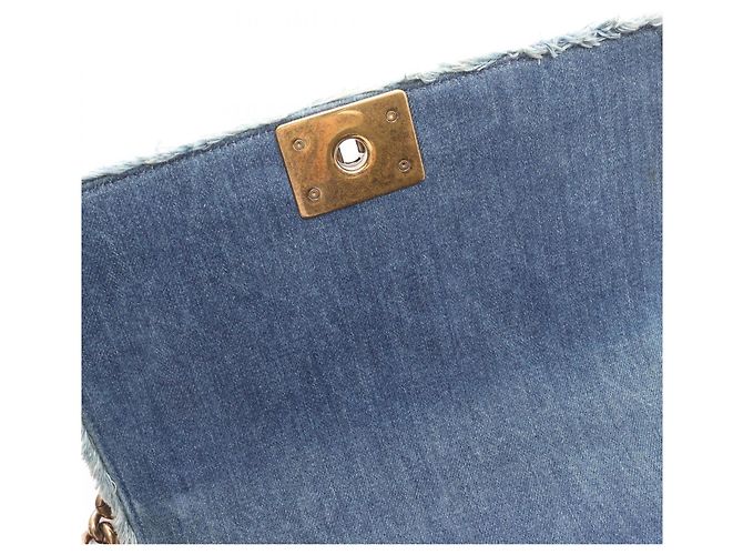Chanel Boy Patchwork Schultertasche Blau Mehrfarben - Ansicht 6