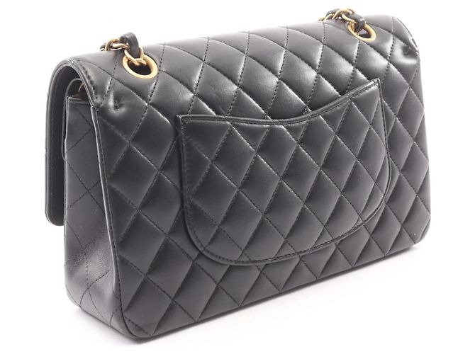 Timeless Borsa a Spalla Chanel Matelassé Double Flap Icon Charm Nero - vista 2