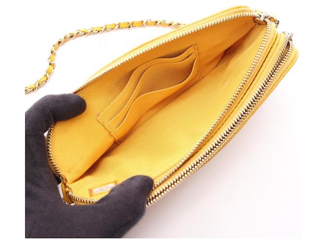 Borsa Chanel Matelassé Gialla Giallo - vista 3