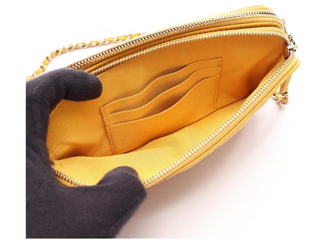 Borsa Chanel Matelassé Gialla Giallo - vista 4